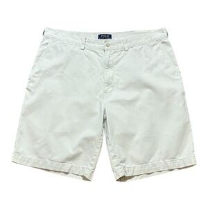 Ralph Lauren Men's Cream Flat Front Shorts